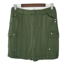 Coldwater Creek Skirt Women Size P10 Green Cargo